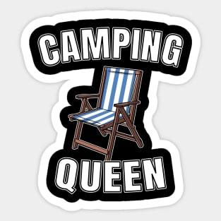 Funny Camper Camping Queen Hiking Outdoor Gift Sticker